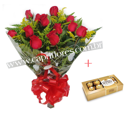 ♥ Buquê de Rosas Vermelhas + Agrado