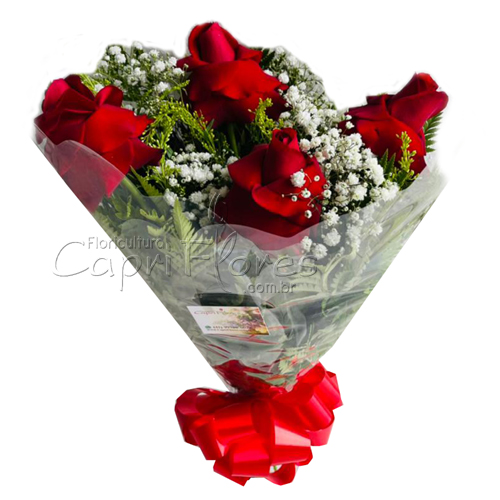 ♥ Buquê Com 4 Rosas Dobradas