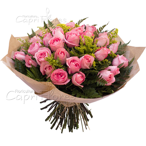 ♥ Buquê com Rosas Cor de Rosa