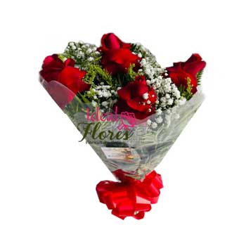 ♥ Buquê Com 4 Rosas Dobradas